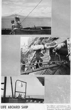 Boarding USNS Harry Taylor at San Francsico, WWII